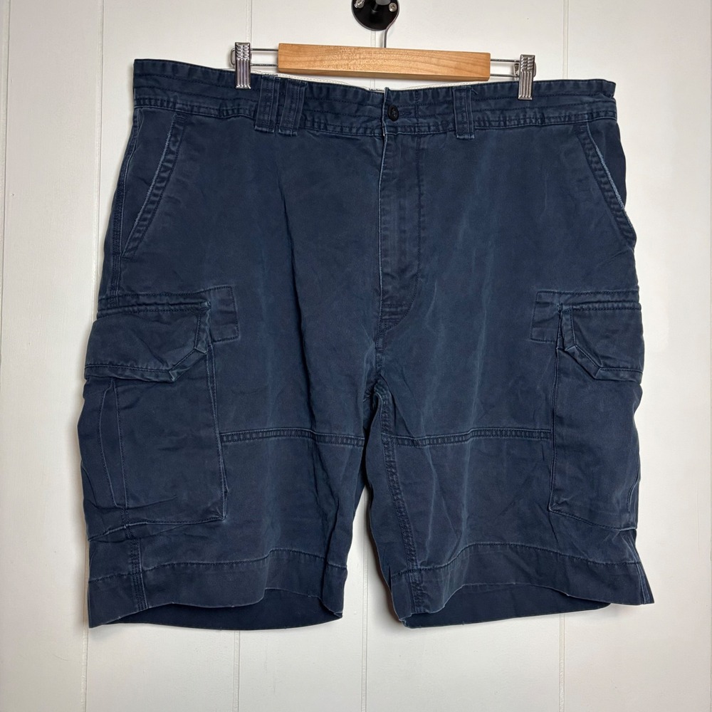 Polo Ralph Lauren Y2K Navy Cotton Twill Cargo Shorts Classic Chino 42 Utility